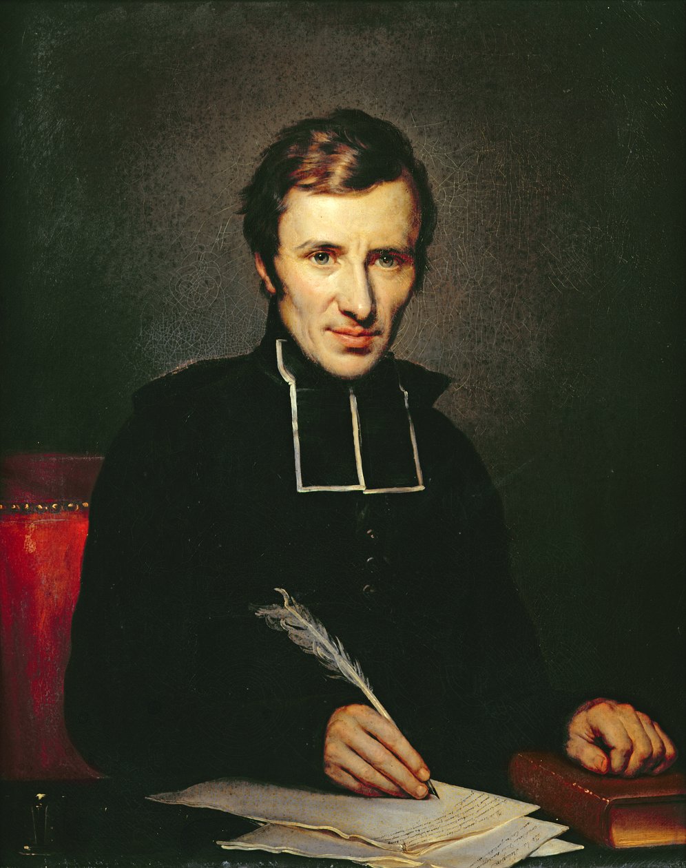 Portrett av abbeden av Lamennais, 1827 av Paulin Jean Baptiste Guerin