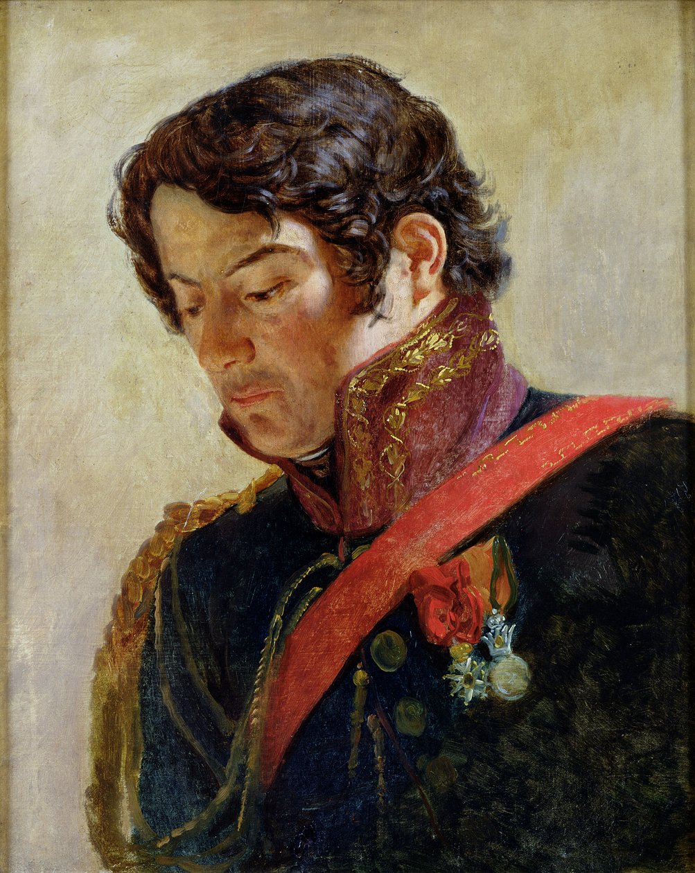 Studie for et portrett av baron Dominique Larrey (1766-1843) av Paulin Jean Baptiste Guerin