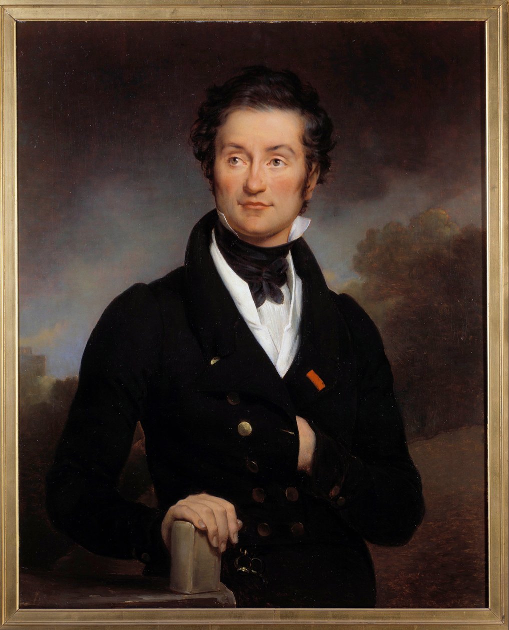 Portrett av forfatteren Charles Nodier (1780-1844) Han holdt en litterær salong der de store romantiske kunstnerne (Hugo, Lamartine, Vigny...) Maleri av Paulin Guerin (1783-1855) 1800-tallet. Paris, biblioteket til Arsenal. av Paulin Jean Baptiste Guerin