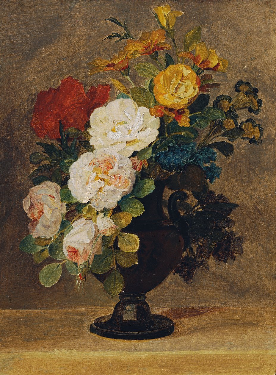 Bukett i antikk vase av Pauline von Koudelka Schmerling