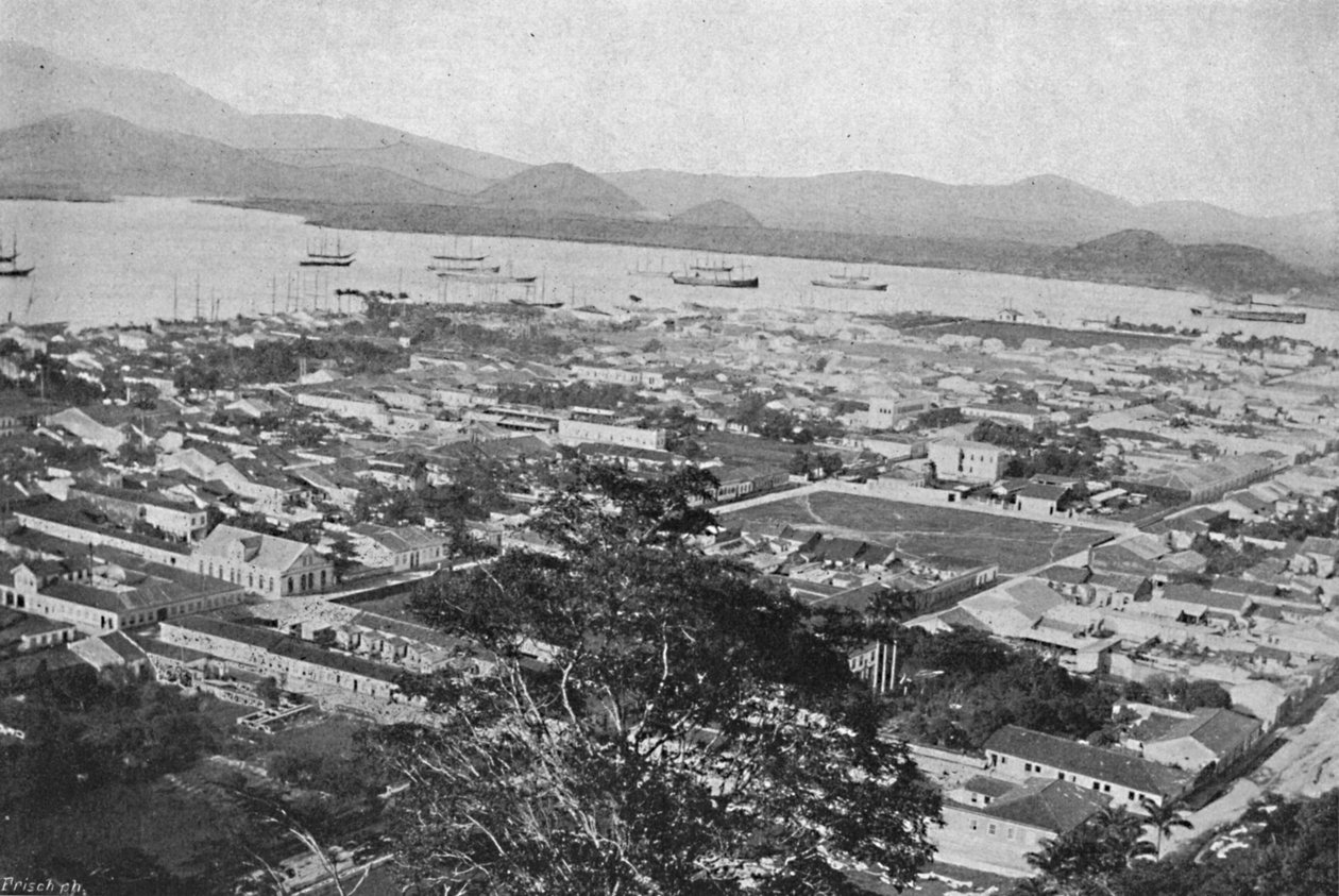 Generell utsikt over Santos, Generell utsikt over Santos, 1895 av Paulo Kowalsky