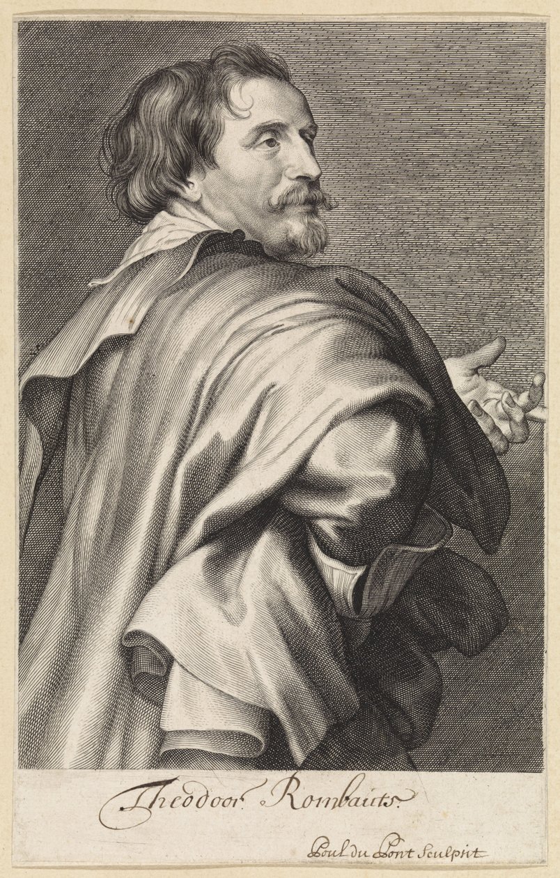Portrett av Theodore Rombouts av Paulus Pontius