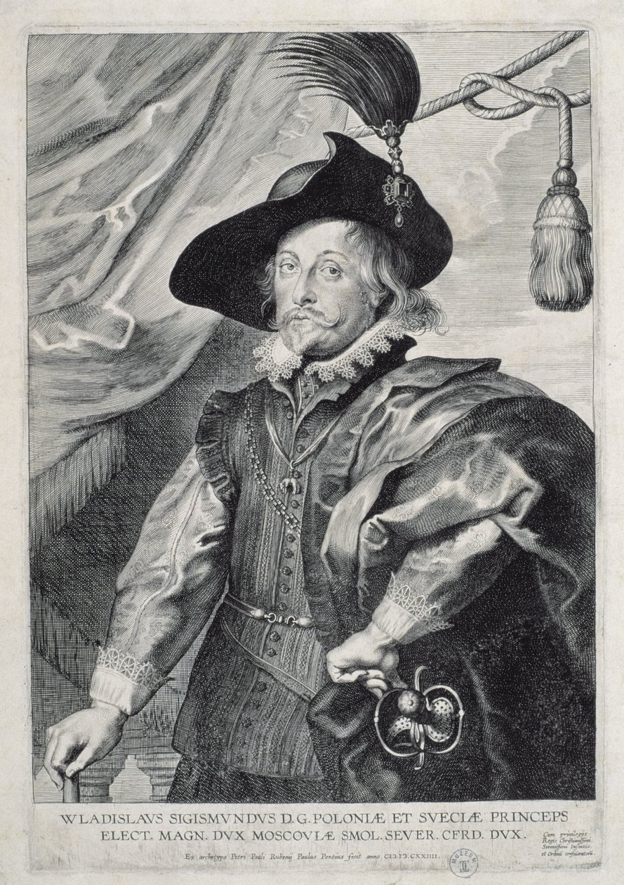 Vladislav IV Vasa (1595-1648) konge av Polen, 1624 av Paulus Pontius