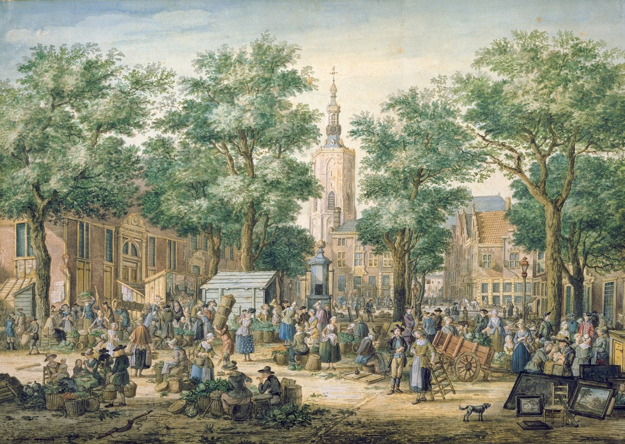 Marked i Haag, 1769 av Paulus Constantijn la Fargue