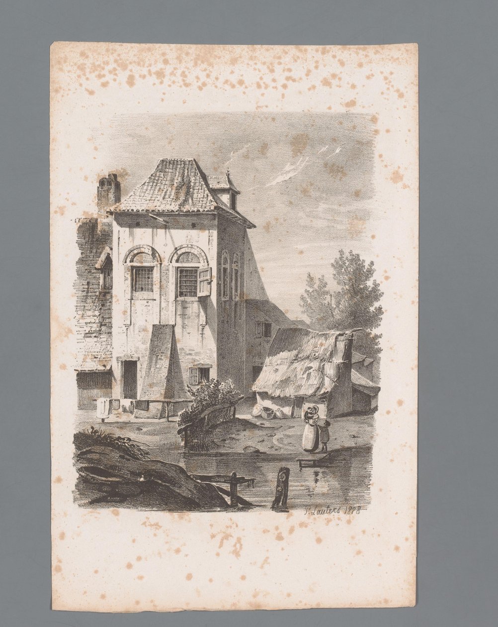 Utsikt over et hus på vannet Prinsipper for landskap (serietittel) Principles de paysages (serietittel) av Paulus Lauters