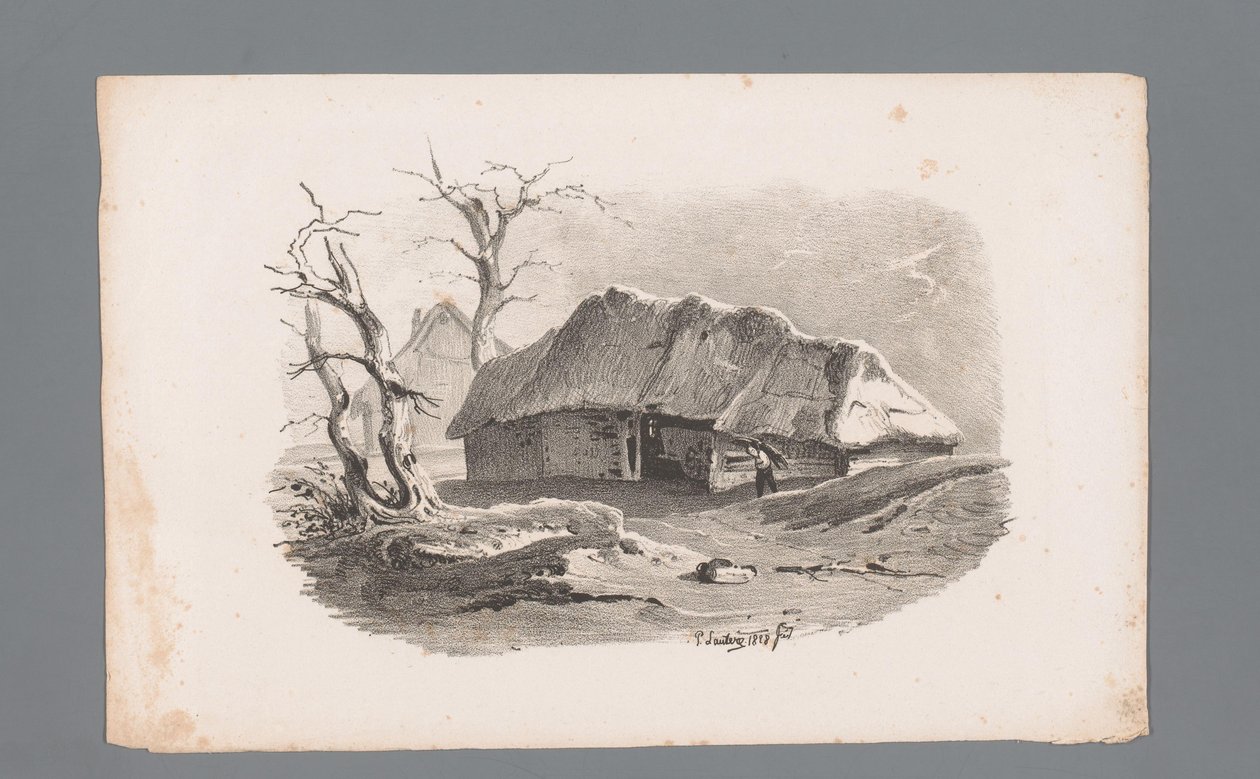 Utsikt over en låve Prinsipper for landskap (serietittel) Principles de paysages (serietittel) av Paulus Lauters