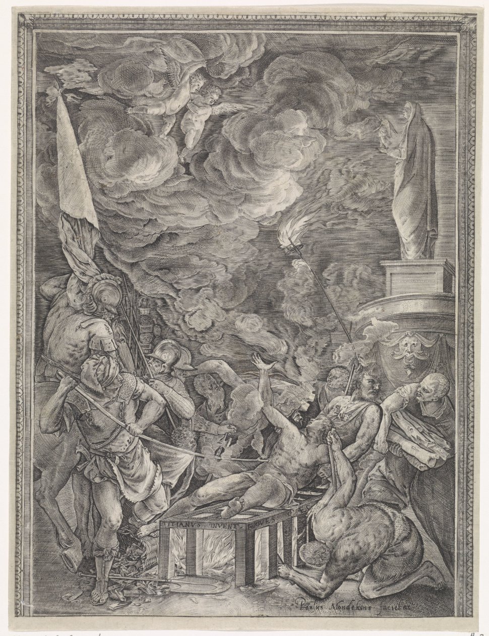 Saint Laurentius martyrium av Paulus Mondekens