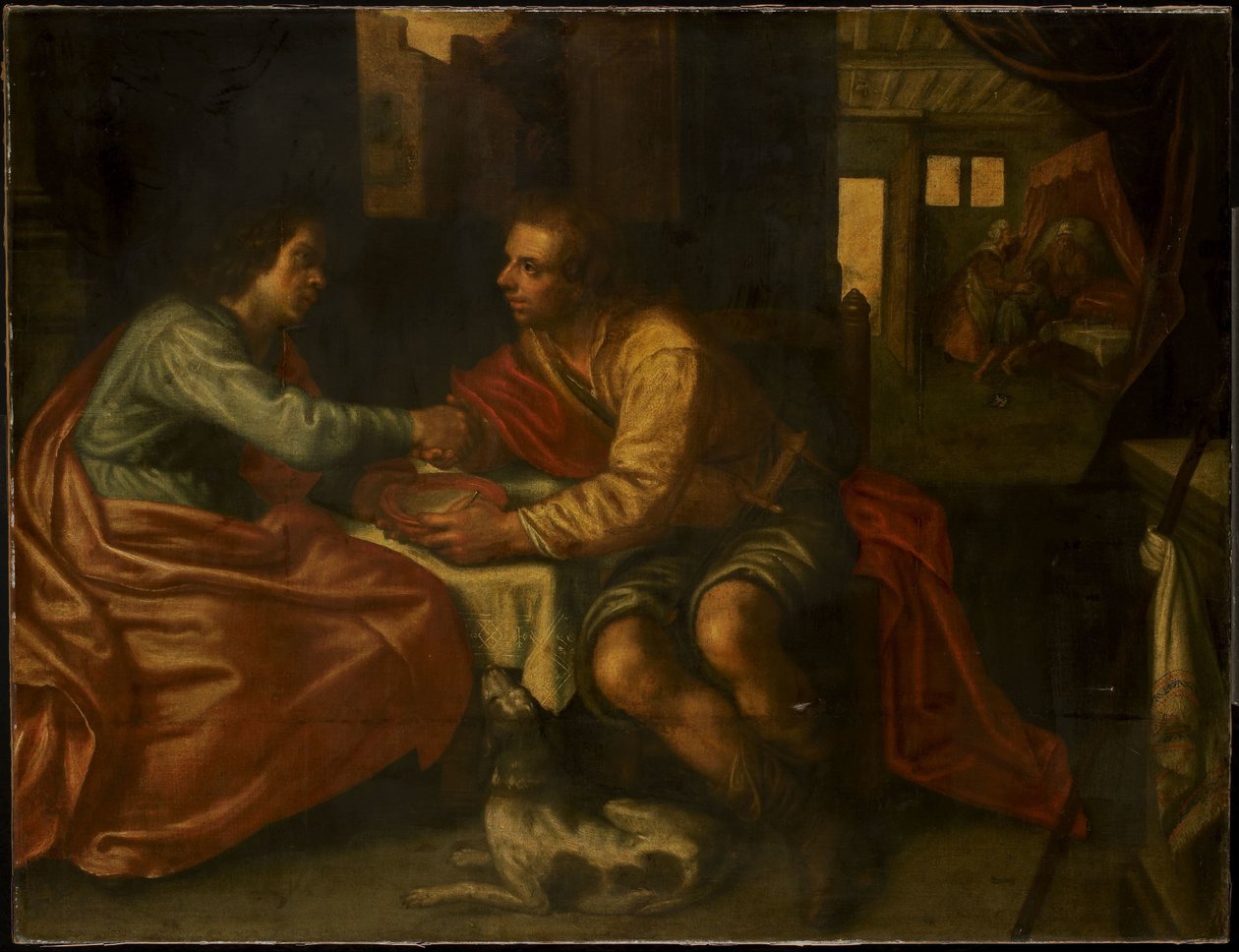 Esau selger sin førstefødselsrett (1. Mosebok 27:1-29) av Paulus Moreelse (copy after)