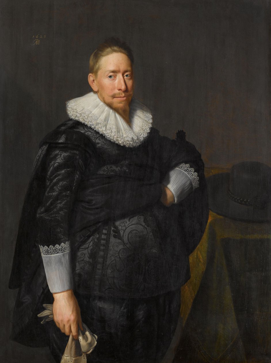 Portrett av en mann, sannsynligvis fra Pauw-familien Portrett av en mann, muligens Reijnier Pauw (1591-1676) av Paulus Moreelse