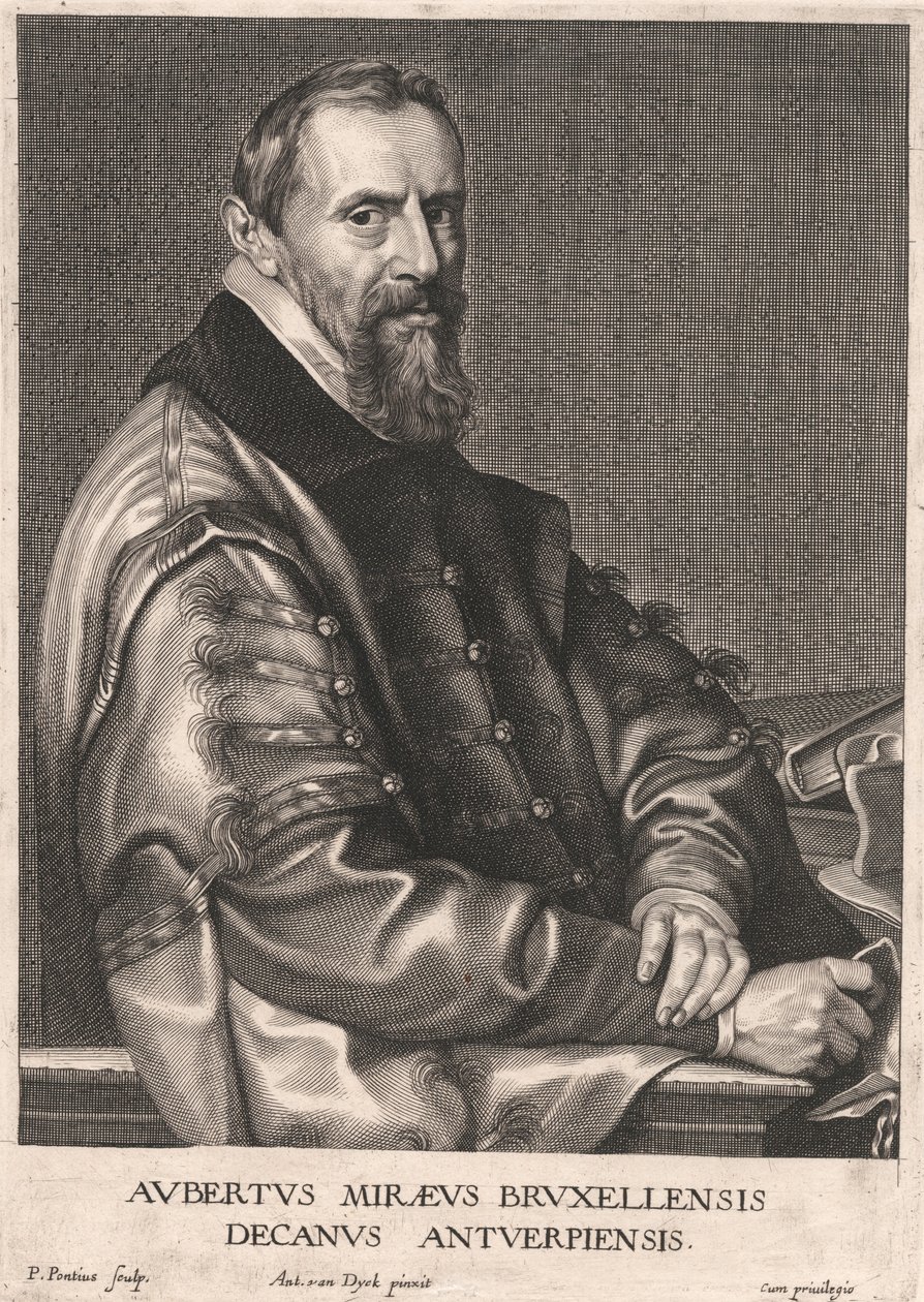 Aubertus Mireus fra Brussel, dekan i Antwerpen av Paulus Pontius