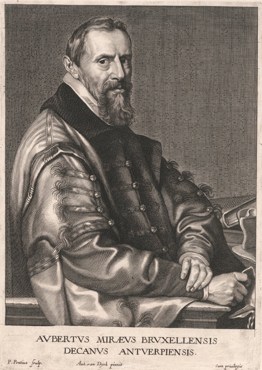Aubertus Mireus fra Brussel, dekan i Antwerpen av Paulus Pontius