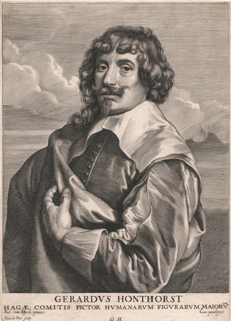 Gerardus Honthorst, grev hovedmaler av menneskelige figurer av Paulus Pontius