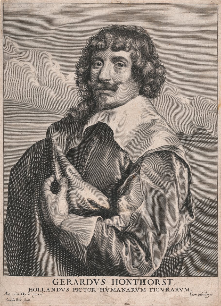 Gerardus Honthorst, nederlandsk maler av menneskelige figurer av Paulus Pontius