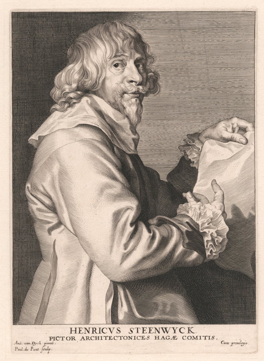 Henricus Steenwyck, arkitektmaler av Haag-greven av Paulus Pontius