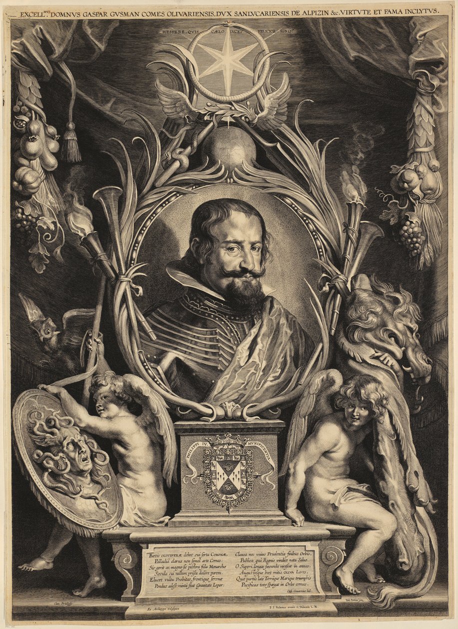 Portrett av Gaspar de Guzmán, grev av Olivares av Paulus Pontius