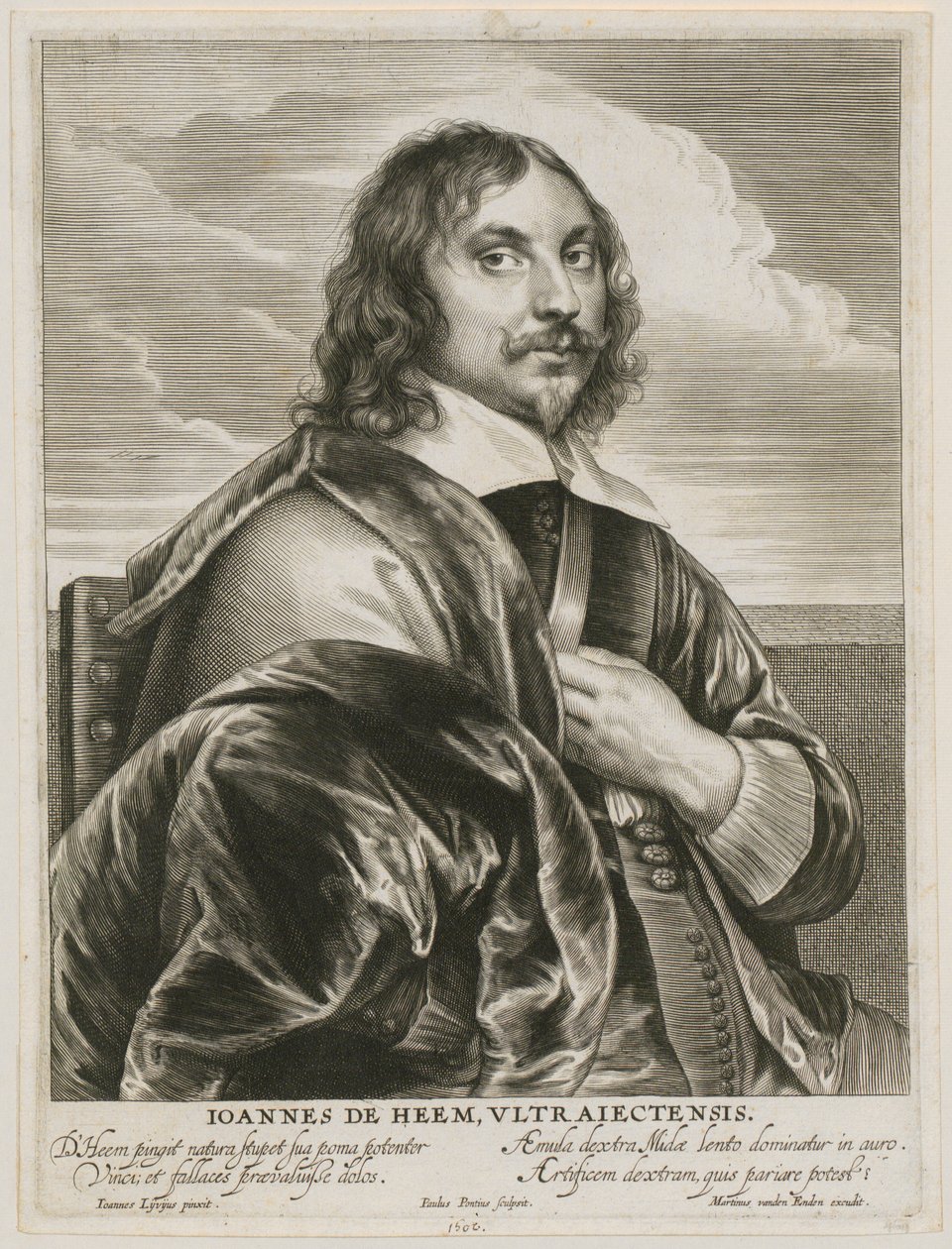 Portrett av Johannes de Heem av Paulus Pontius
