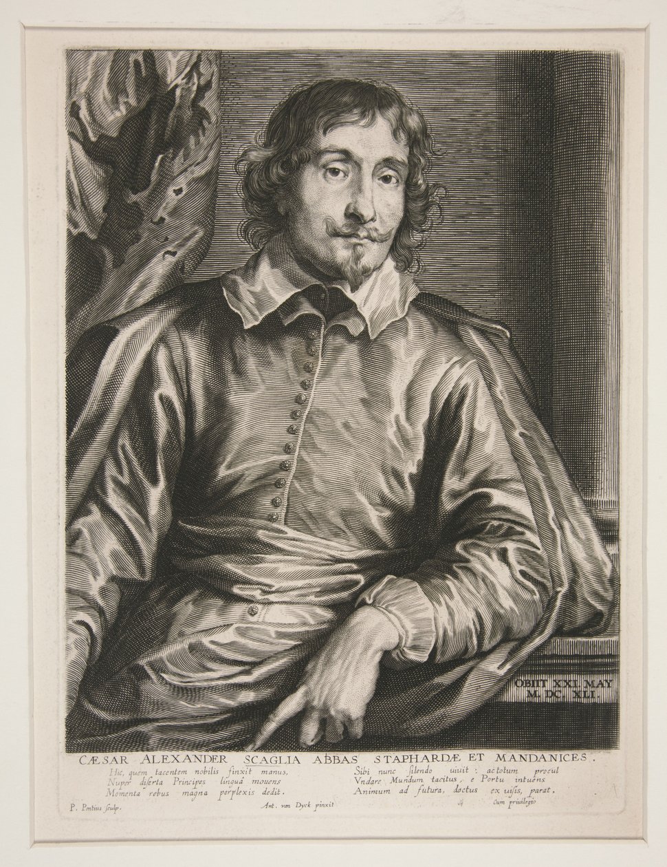 Portrett av abbé Caesar Alexander Scaglia av Paulus Pontius