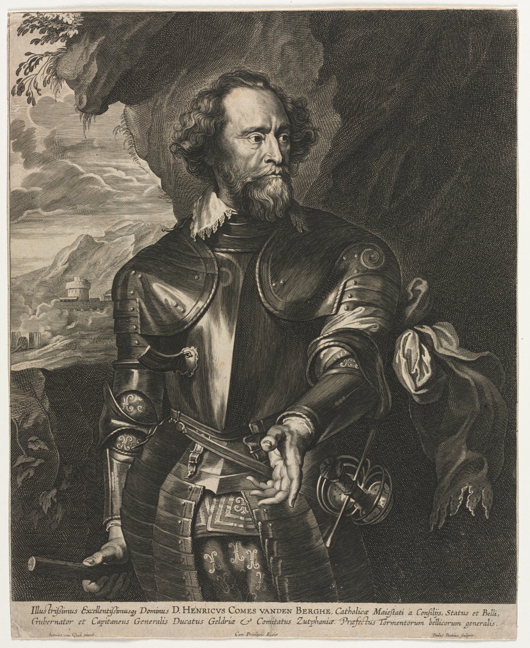Portrett av Henry, grev van den Berghe av Paulus Pontius