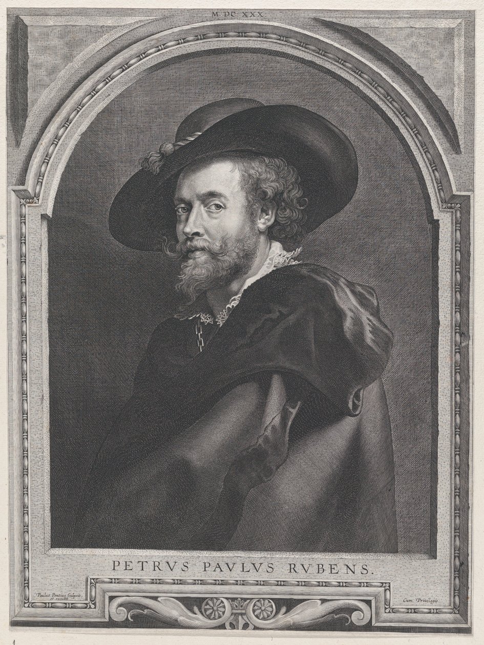 Portrett av Peter Paul Rubens, 46 år gammel, 1630., 1630. av Paulus Pontius
