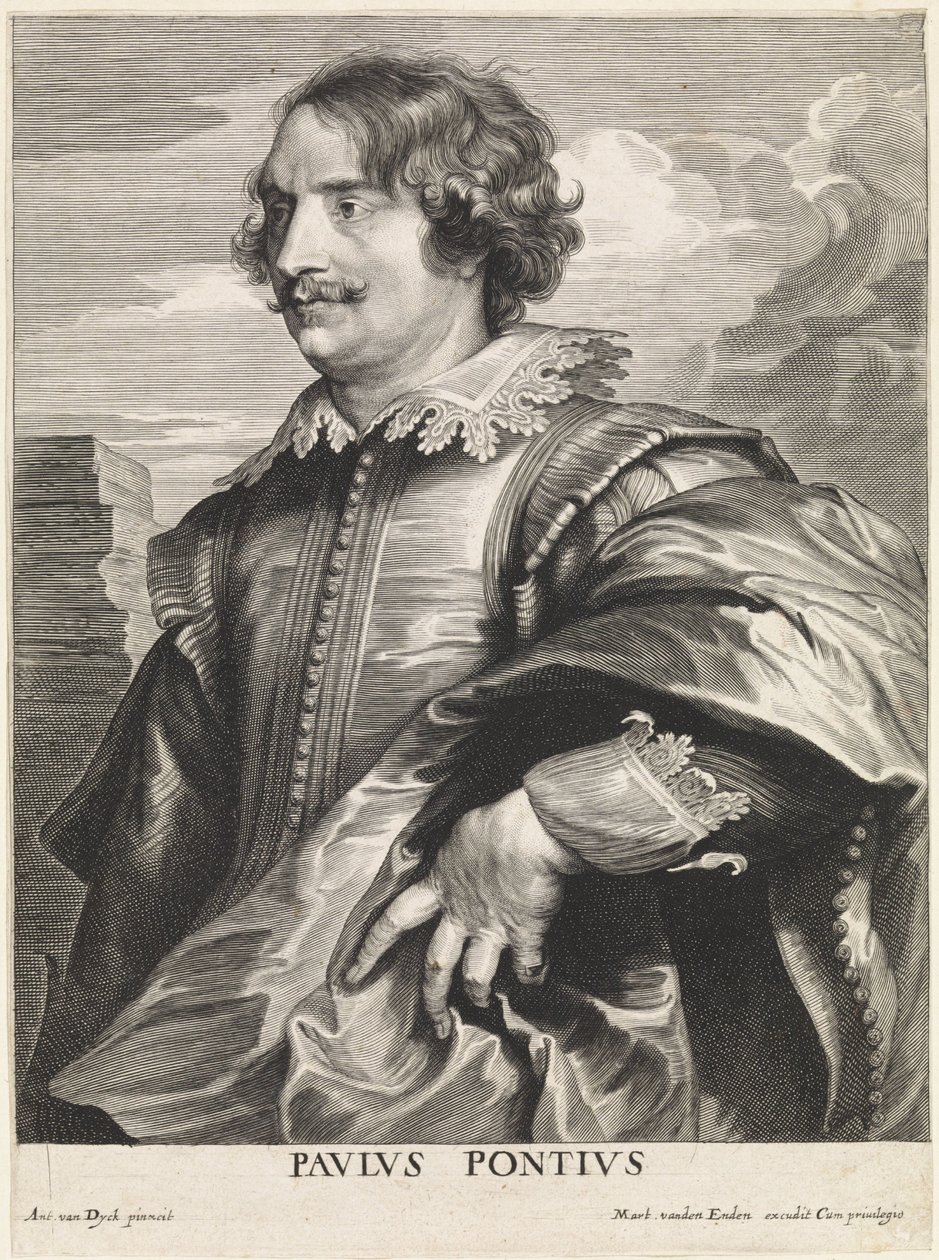 Portrett av gravøren Paulus Pontius av Paulus Pontius