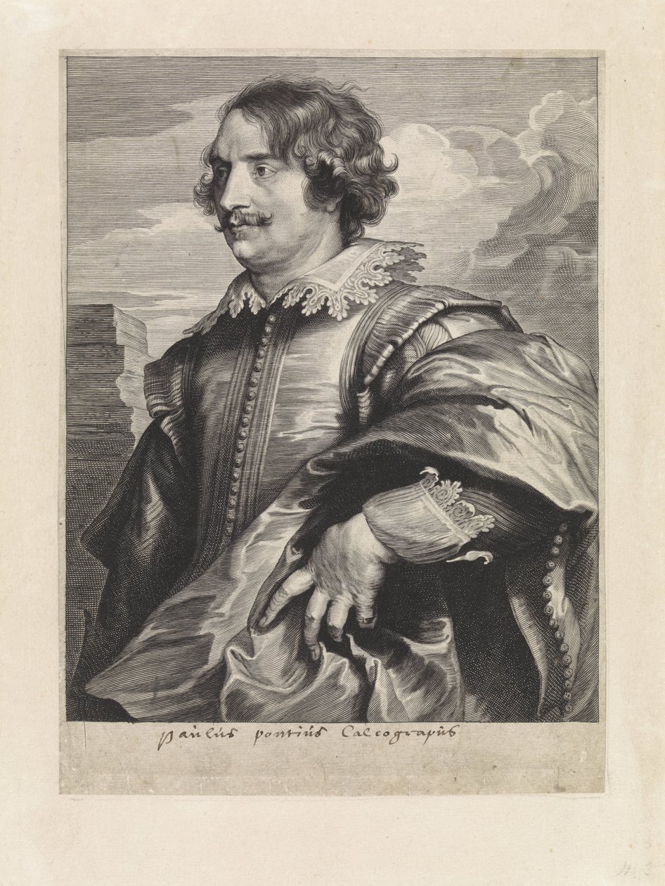Portrett av gravøren Paulus Pontius av Paulus Pontius