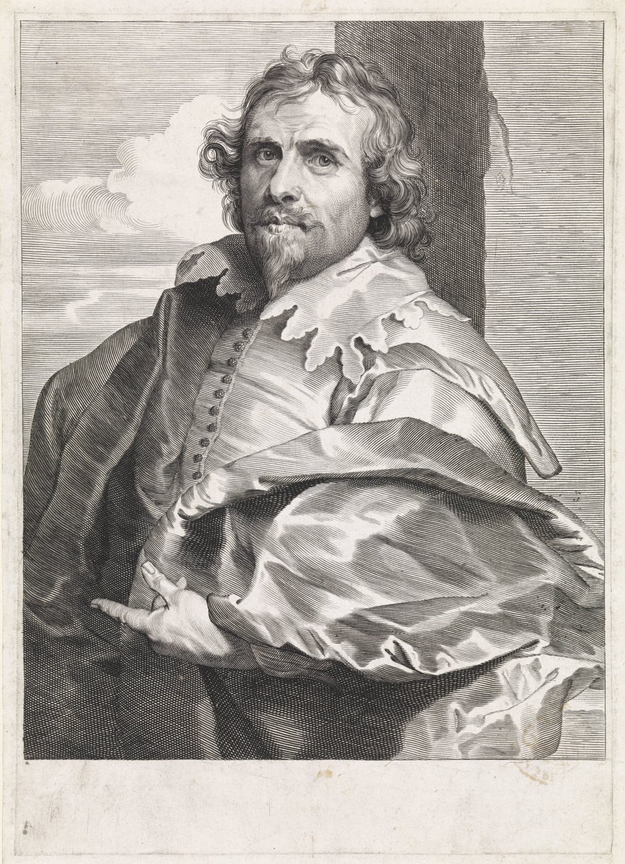 Portrett av maleren Daniël Mijtens (I) av Paulus Pontius