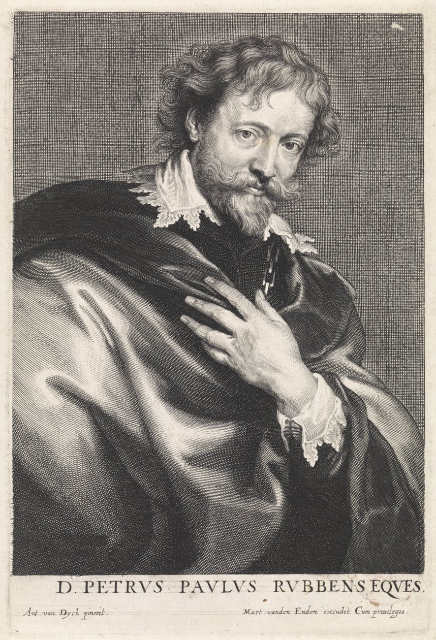 Portrett av maleren Peter Paul Rubens av Paulus Pontius