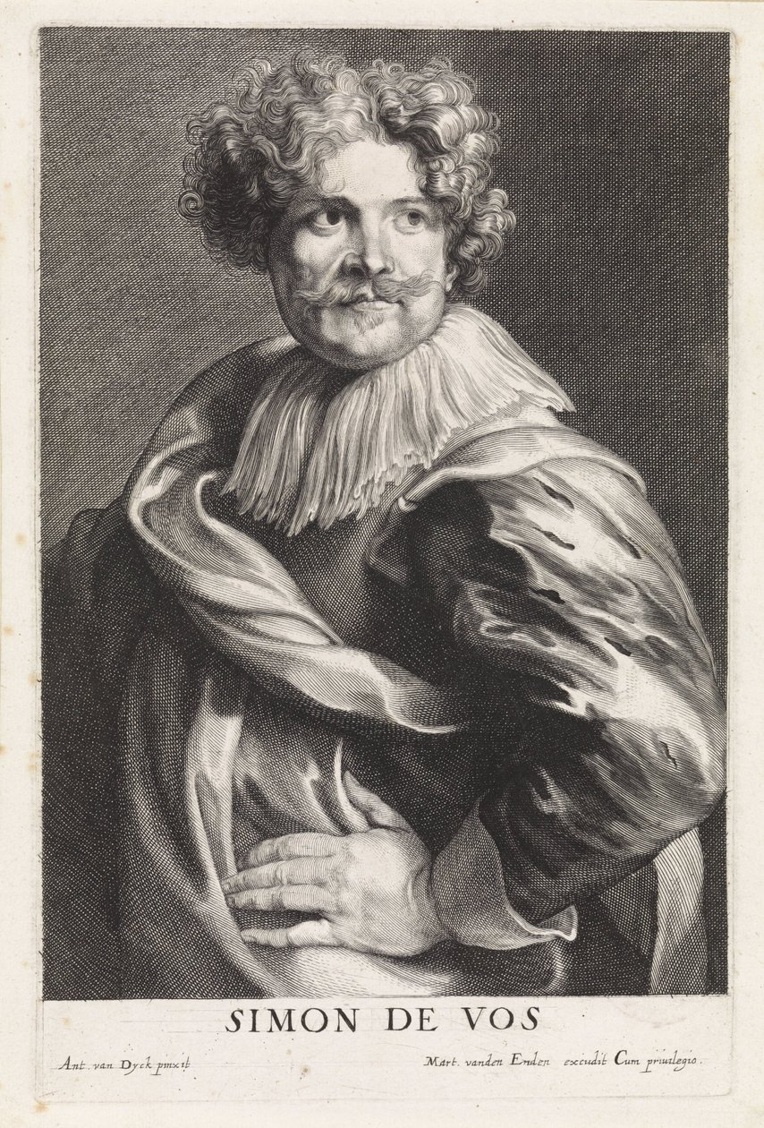 Portrett av maleren Simon de Vos av Paulus Pontius