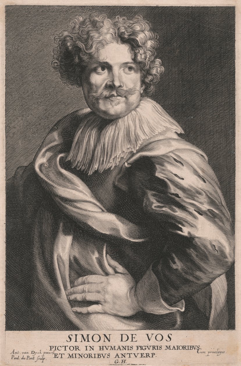 Simon de Vos, maler av store og små menneskelige figurer, Antwerpen av Paulus Pontius