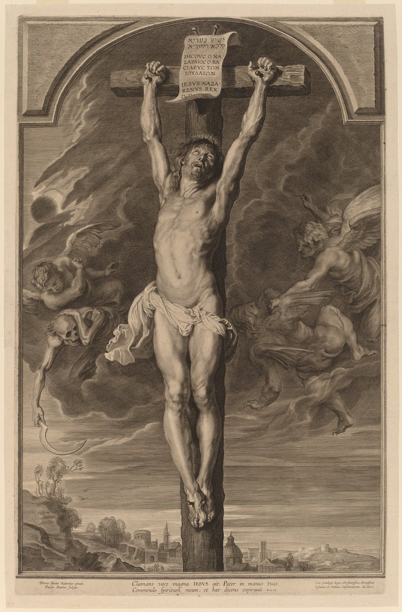 Kristus på korset av Paulus Pontius, after Sir Peter Paul Rubens