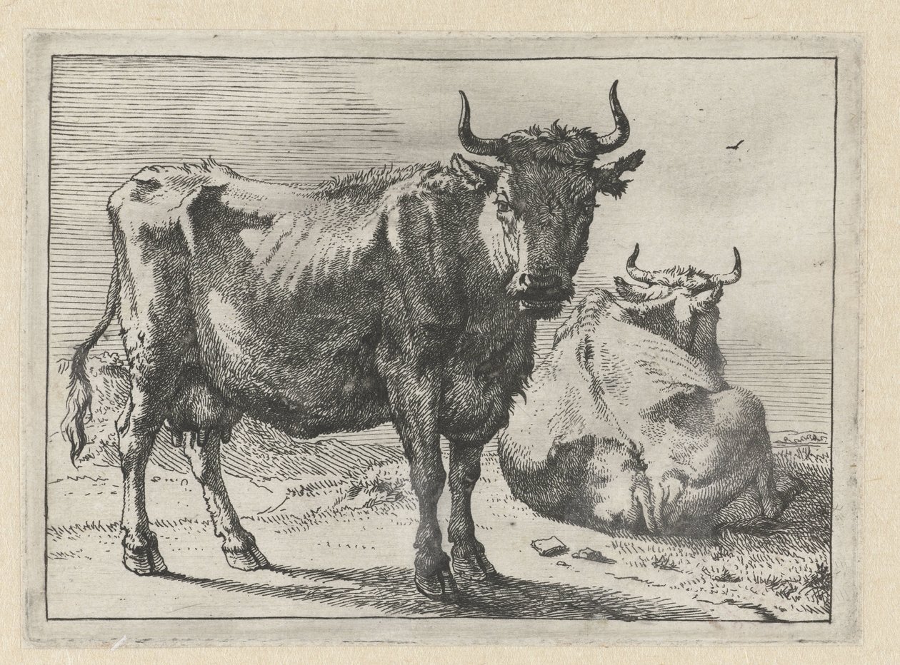 En stående og en liggende ku Bullen-heftet (serietittel) av Paulus Potter