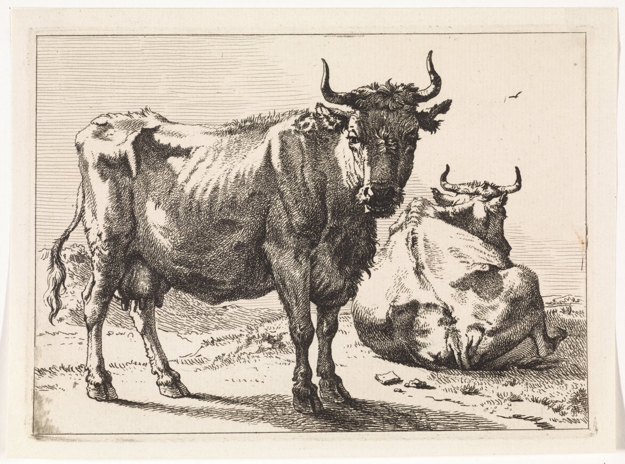 En stående og en liggende ku Bullen-heftet (serietittel) av Paulus Potter