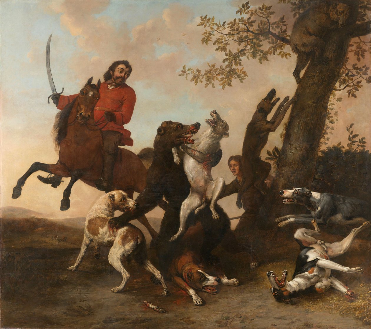 Bjørnejakten av Paulus Potter