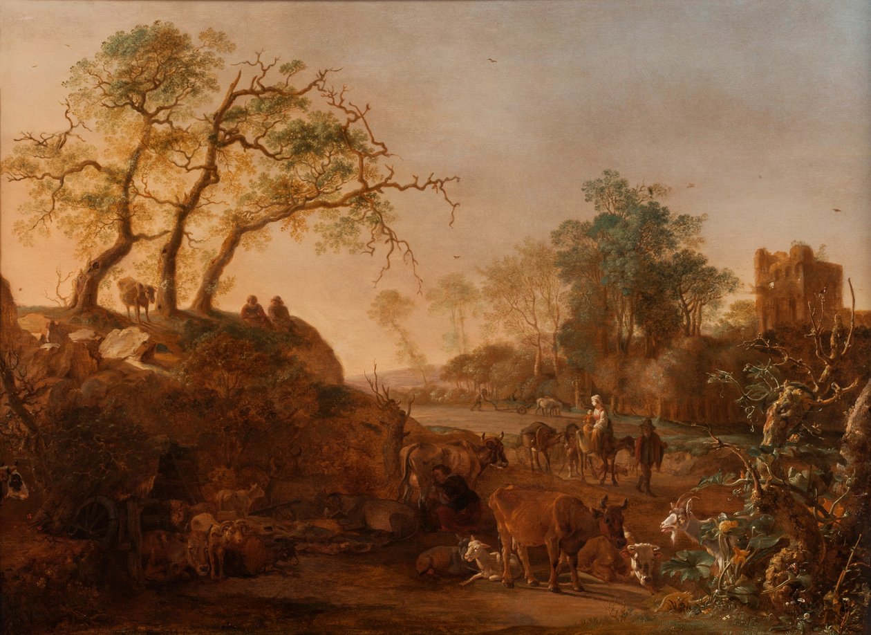 Flukten til Egypt, 1644 av Paulus Potter