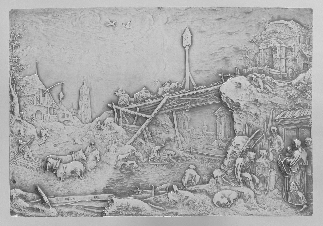 Elvelandskap Rivier Landschap av Paulus Willemsz. van Vianen