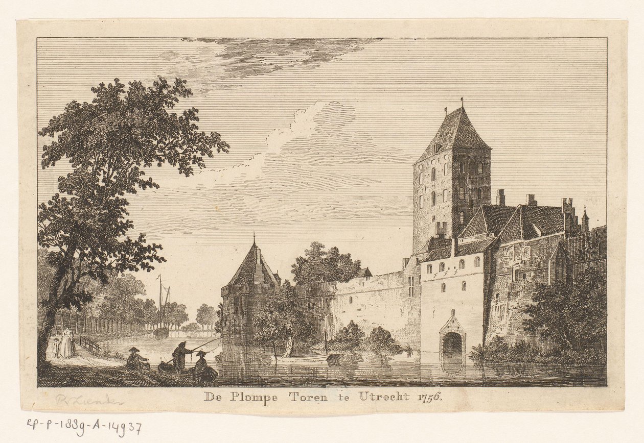 Utsikt over Plompe Toren i Utrecht, 1756 Plompe Toren i Utrecht 1756 (tittel på objekt) av Paulus van Liender