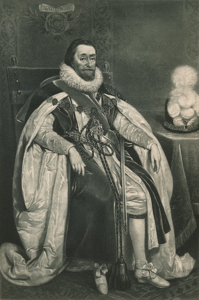 King James I og VI., 1603, 1904 av Paulus van Somer