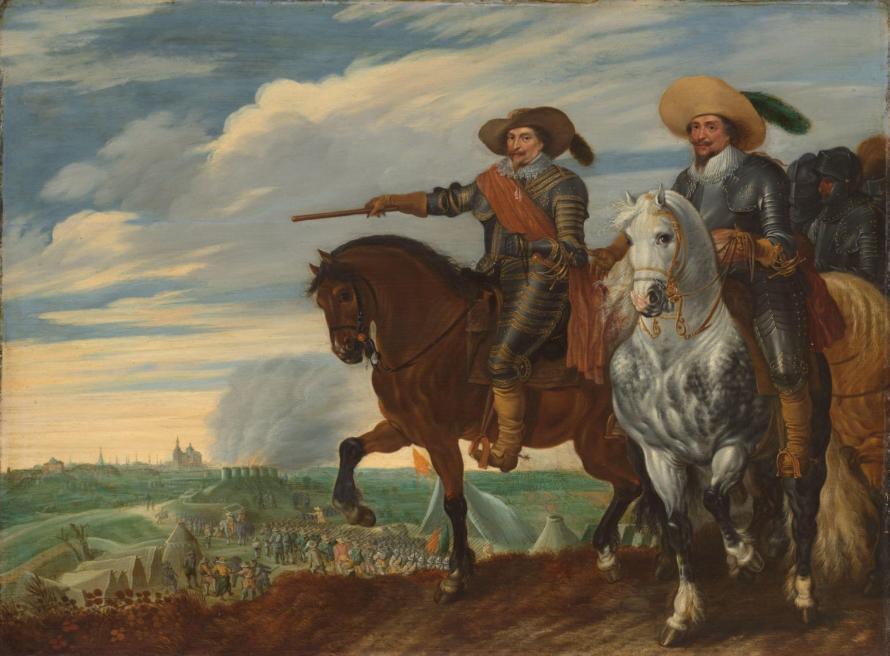 Frederick Henry og Ernst Casimir av Nassau-Dietz ved beleiringen av 's-Hertogenbosch Prins Frederik Hendrik og grev Ernst Casimir ved beleiringen av 's-Hertogenbosch, 1629 av Pauwels van Hillegaert