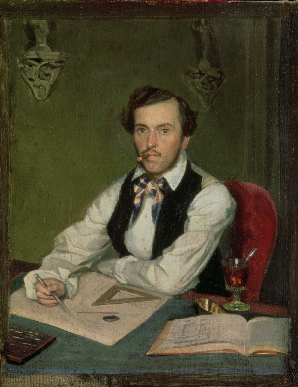 Portrett av en arkitekt av Pavel Andreevich Fedotov