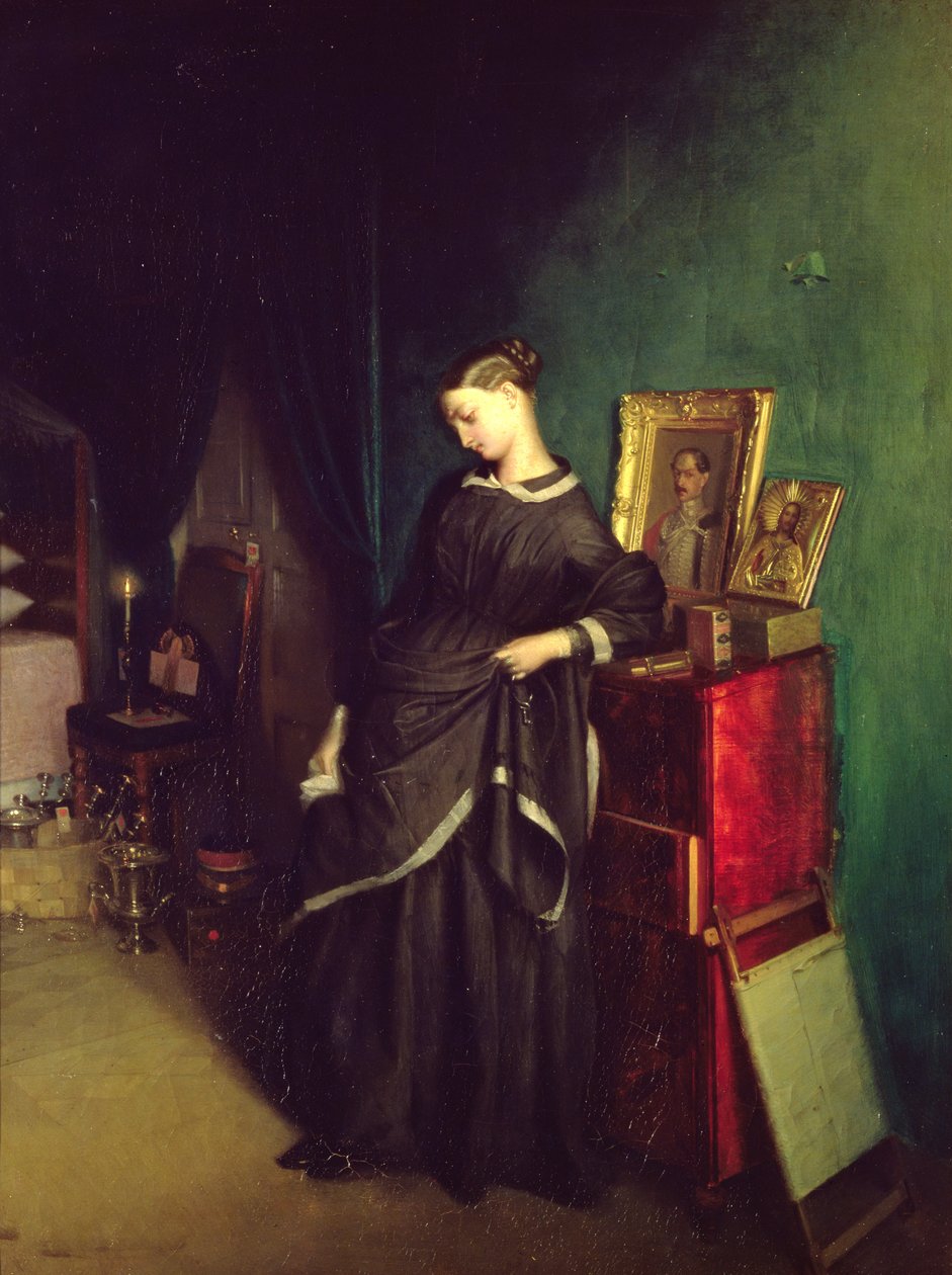 Enken, ca. 1850 av Pavel Andreevich Fedotov