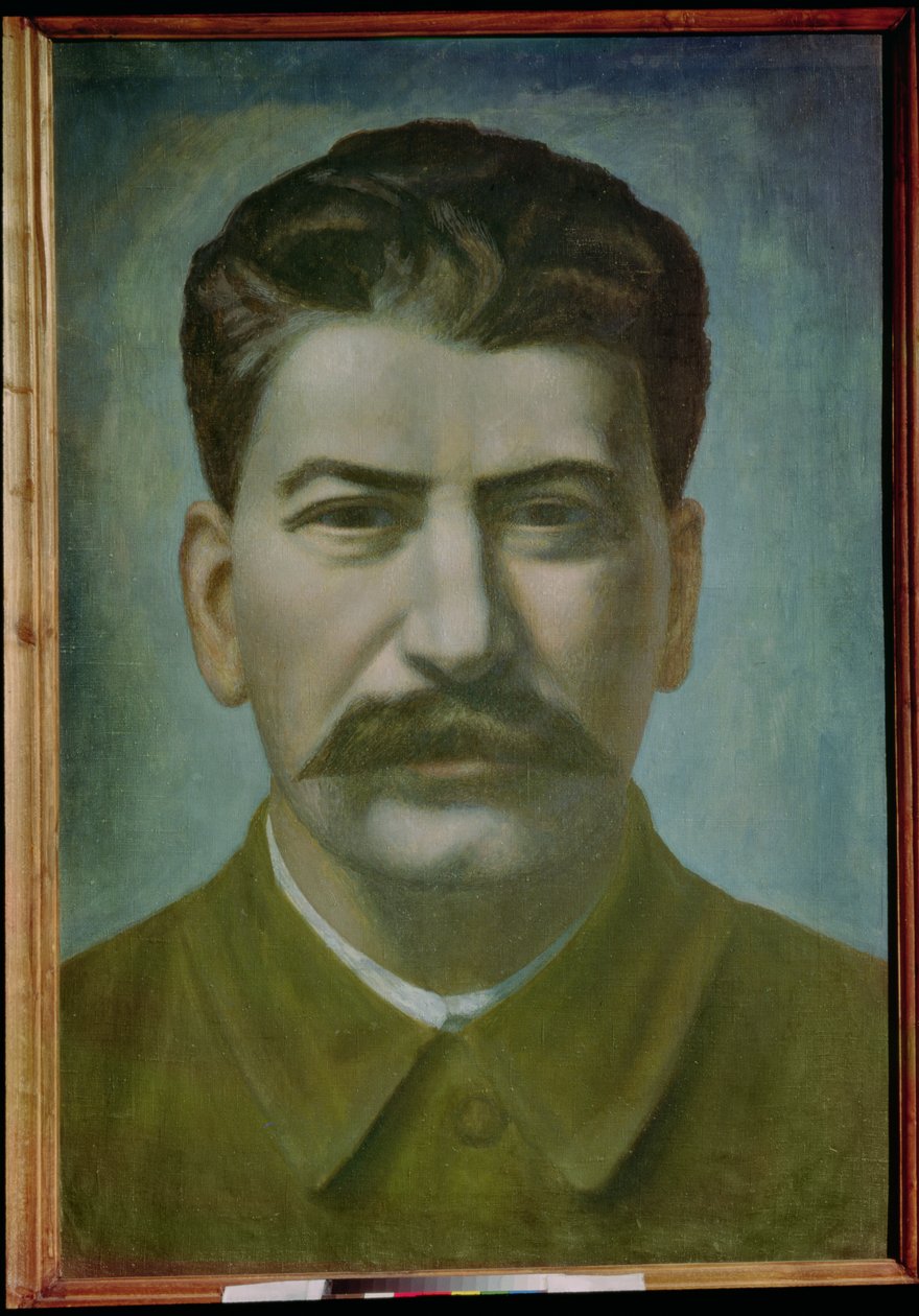 Portrett av Josef Stalin (Iosif Vissarionovich Dzhugashvili) (1879-1953) 1936 av Pawel Nikolajewitsch Filonow