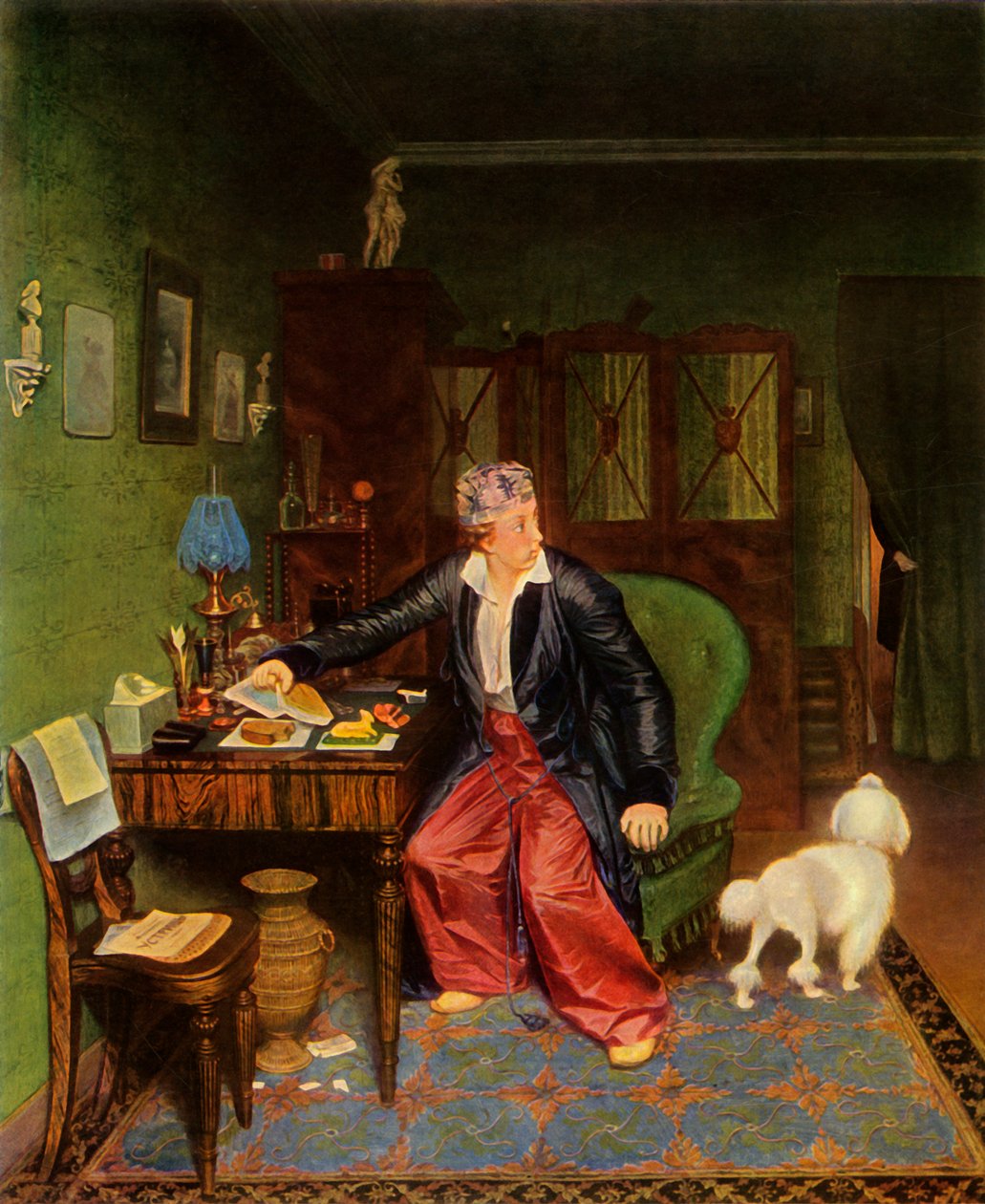 En aristokrat tar frokost, eller silke på magen og ingenting inni, 1849-1850, 1965. av Pavel Andreevich Fedotov