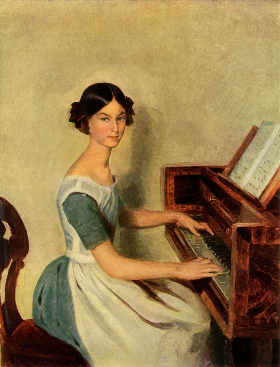 Portrett av Nadezhda Petrovna Zhdanovichova, 1849, 1965. av Pavel Andreevich Fedotov