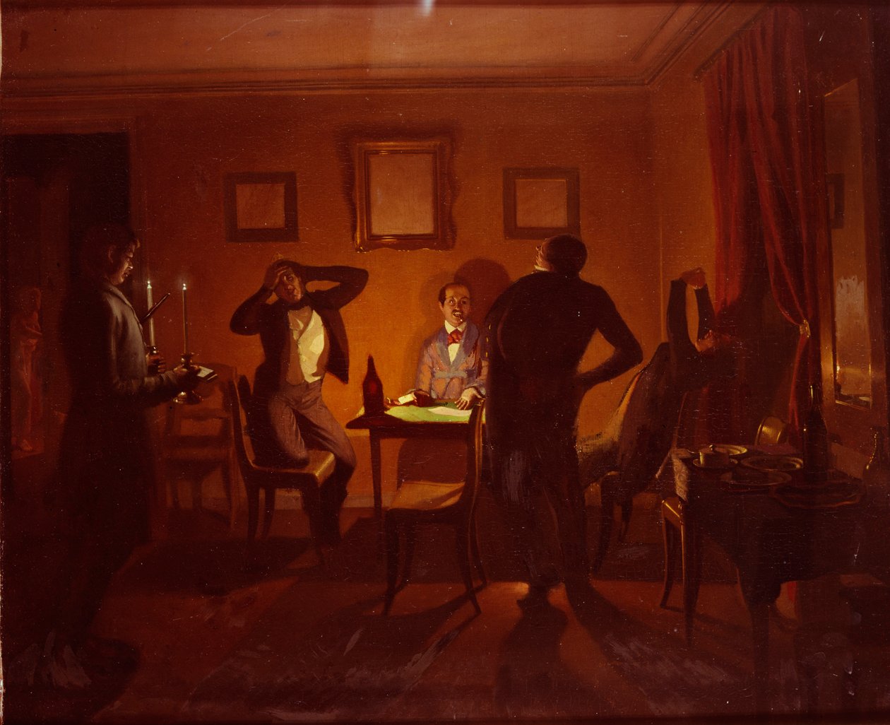 The Gamblers, 1852 av Pavel Andreevich Fedotov