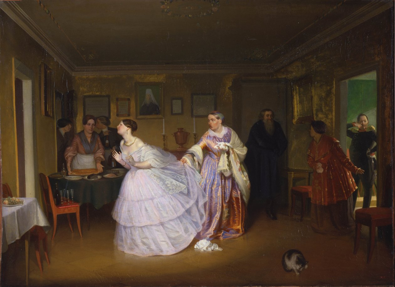 Majoren kommer med et forslag, 1851 av Pavel Andreevich Fedotov