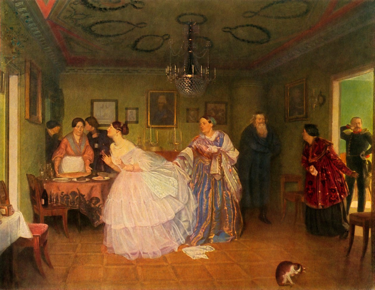 Majors frieri, eller han forbedrer sin situasjon, 1848, 1965. av Pavel Andreevich Fedotov