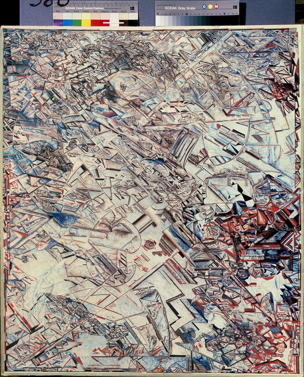 Komposisjon. Maleri av Pavel Nikolayevich Filonov (1883-1941), olje på lerret, russisk kunst, avantgarde, abstrakt kunst. Statens russiske museum, St. Petersburg. av Pawel Nikolajewitsch Filonow