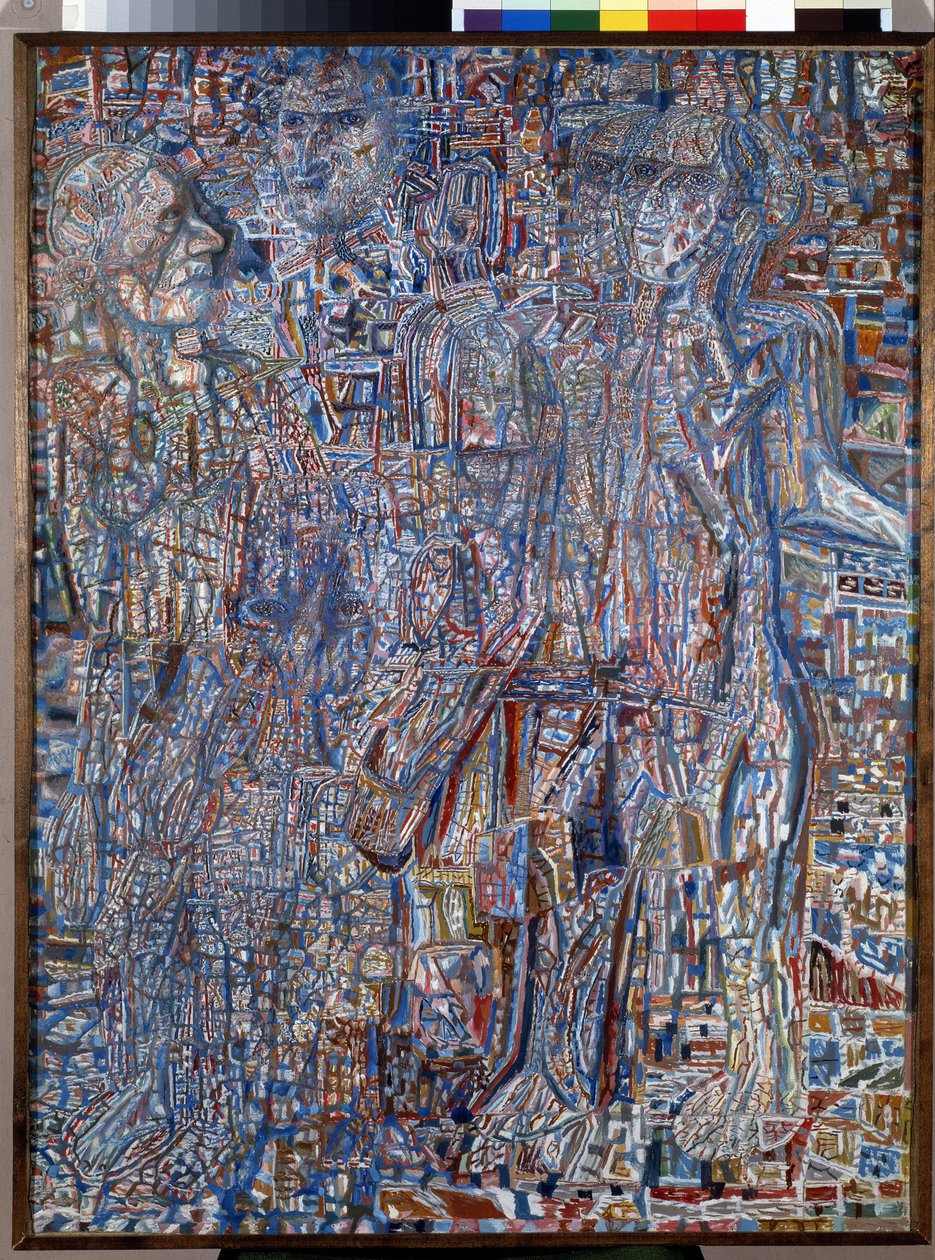 ""Karakterer"" (mennesker) Maleri av Pavel Nikolayevich Filonov (1883-1941) 1930 Statens russiske museum, St. Petersburg av Pawel Nikolajewitsch Filonow