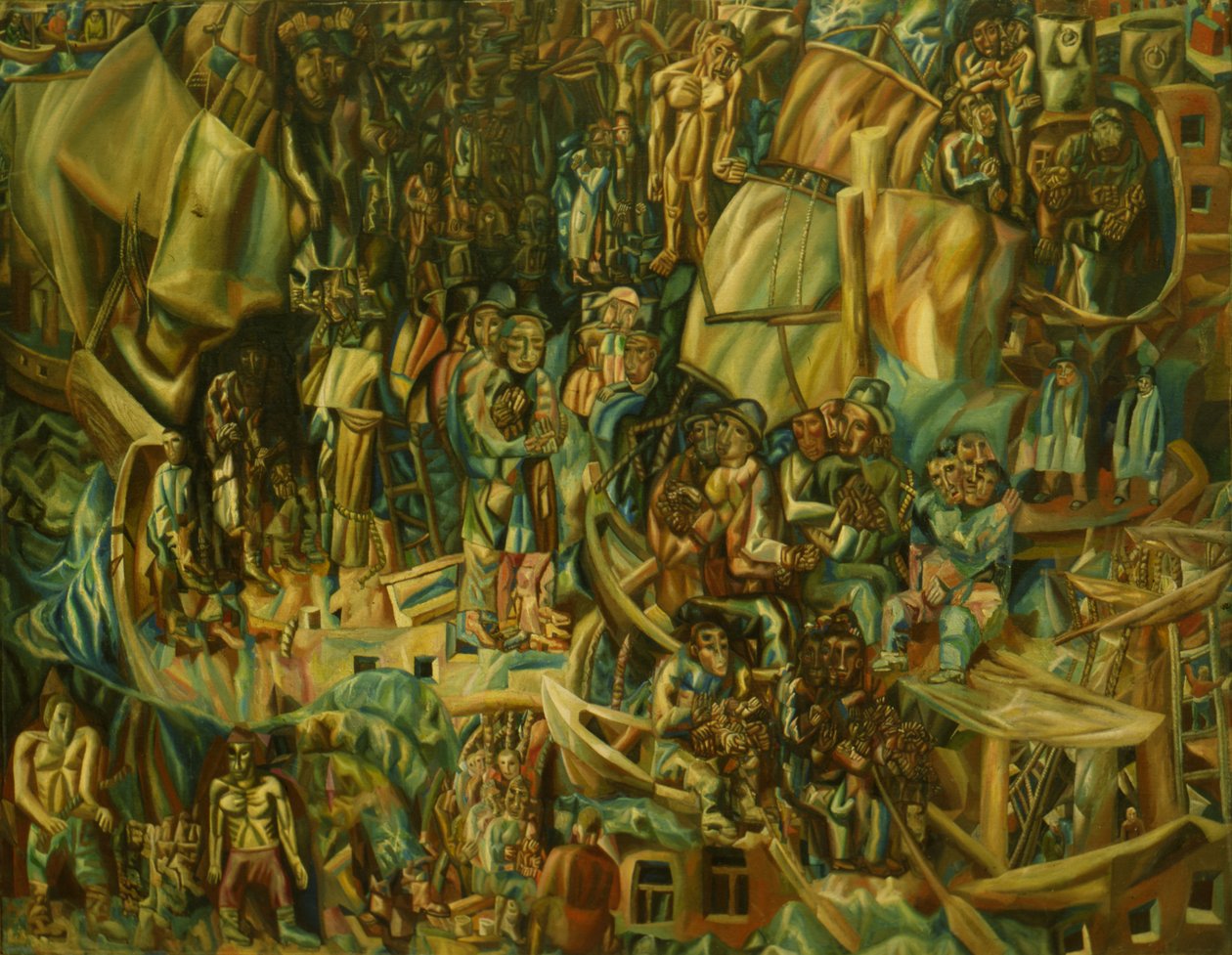 Komposisjon. Skip, 1913-1915 av Pavel Nikolayevich Filonov