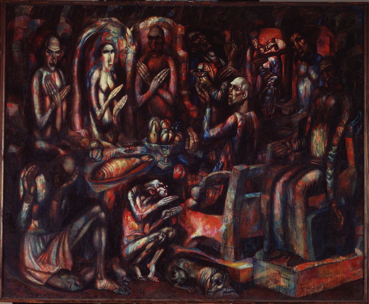 Kongenes fest, 1913 av Pavel Nikolayevich Filonov